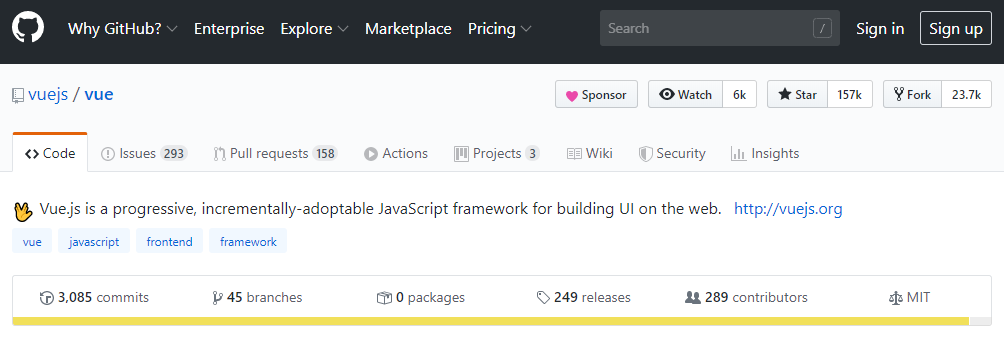 Vue.js GitHub